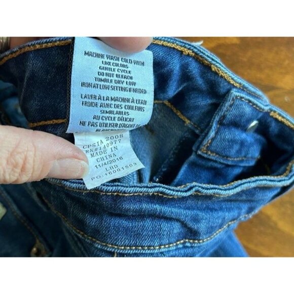 Hudson Girls Jeans Straight Leg Zip Fly Stretch Denim Pockets Blue Size 14 - Picture 10 of 10